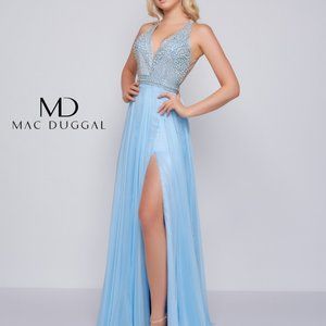 Mac Duggal Halter Gown 66881M Evening Dress